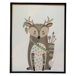 Adorable framed tribal animal print